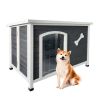 Large Wooden Dog House; Outdoor Waterproof Dog Cage; Windproof and Warm Dog Kennel Easy to Assemble