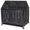 Heavy Duty Dog Crate Cage Kennel Strong Metal Frame Kennel Durable Indoor & Outdoor Kennel for Large Dogs; Easy to Assemble and Move with Four Wheels