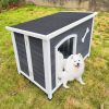 Large Wooden Dog House; Outdoor Waterproof Dog Cage; Windproof and Warm Dog Kennel Easy to Assemble