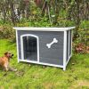 Large Wooden Dog House; Outdoor Waterproof Dog Cage; Windproof and Warm Dog Kennel Easy to Assemble