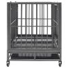 Dog Cage with Wheels Steel 36.2"x24.4"x29.9"