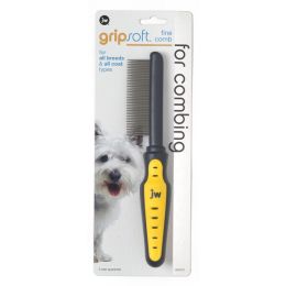 JW Pet Comb Fine Grey; Yellow One Size