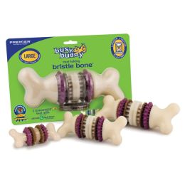 Busy Buddy Bristle Bone Chew Toy Multi-Color Medium