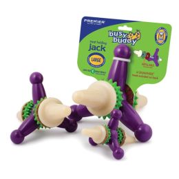 Busy Buddy Jack Dog Toy Purple; White Medium