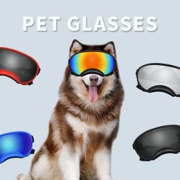 Pet Glasses Puppy Product And Large Dogs Sunglasses Tactic Army Dog Protective Eyewear (Color: Black /silver, size: L)