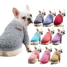 Bulldog Puppy Cat Pet Clothes Hoodies Two-legged Clothing Knitting Wool Small And -sized Dogs Clothes (Color: deep blue, size: M)