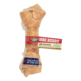 Castor and Pollux Good Buddy Rawhide Bone Dog Treat - 6-7 inch - Case of 12 (SKU: 997015)