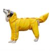 Covered tail dog raincoat large dog full package golden hair big dog clothes four foot pet supplies