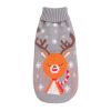 Christmas reindeer maple leaf snowflake festival pet clothes high neck knitting sweater dog cat clothing winter coat