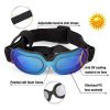 Dog Goggles Small Dog Sunglasses UV Protection Big Cat Glasses Fog/Windproof Outdoor Doggy Eyewear with Adjustable Band for Small Dogs