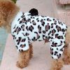 Leopard Warm Winter Pet Dog Puppy Clothes Hoodie Jumpsuit Pajamas Outwear